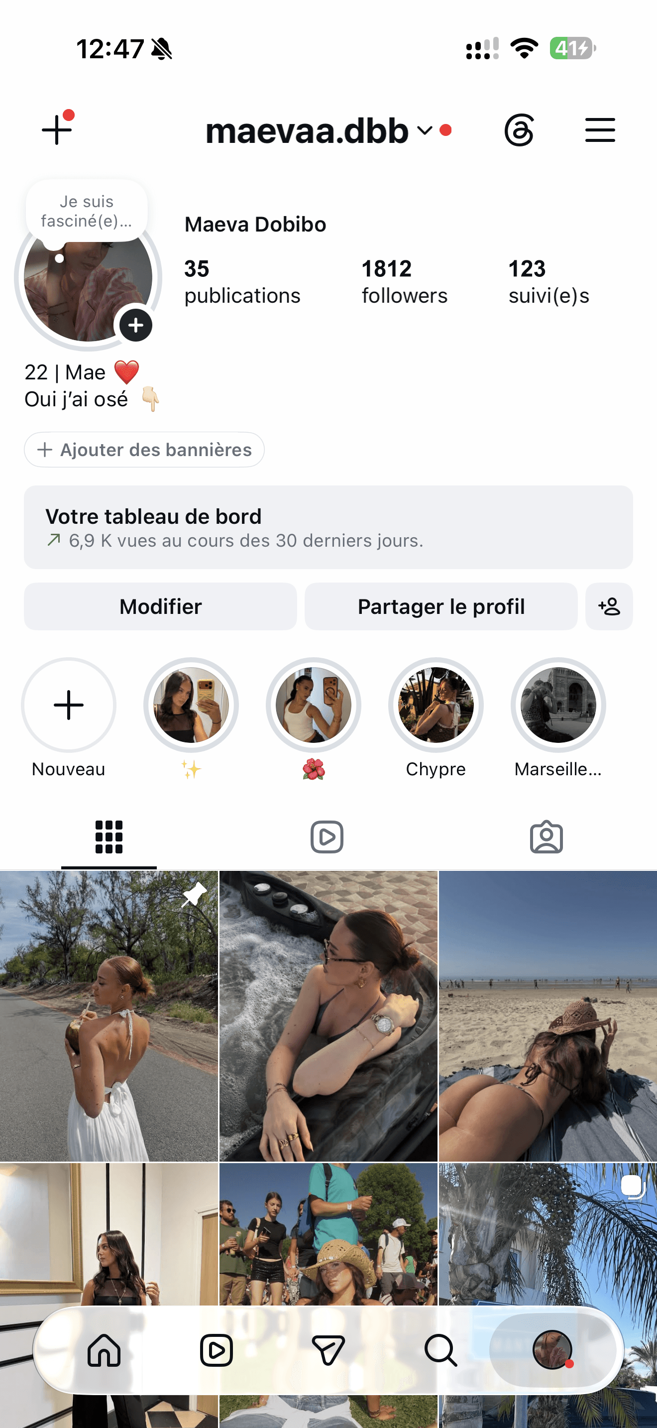 Capture Instagram de Maëva — Avril 2026